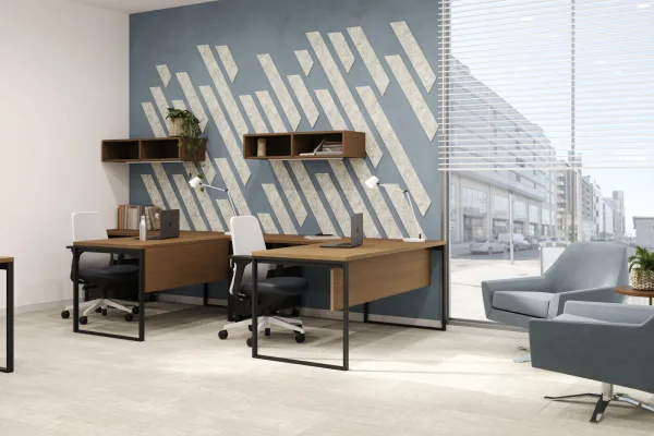 West Elm Work Greenpoint desks in a shared office