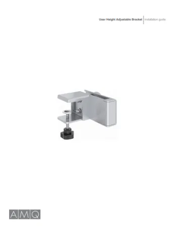 Document cover image of User Height Adjustable Bracket Assembly Guide