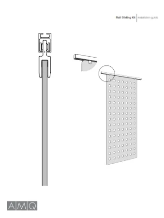 Document cover image of 3F Hanging Panels Rail Sliding Kit Installation Guide